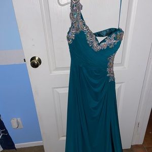 Night Moves Emerald Green Prom Dress